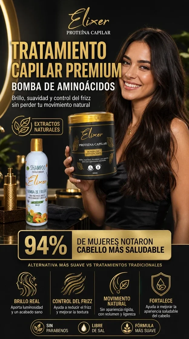 Tratamiento Capilar Premium Elixer — 94% de mujeres