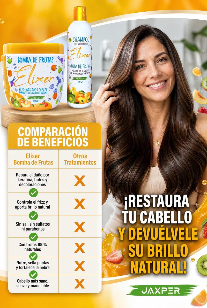 Comparación de Beneficios — Elixer Bomba de Frutas vs Otros Tratamientos